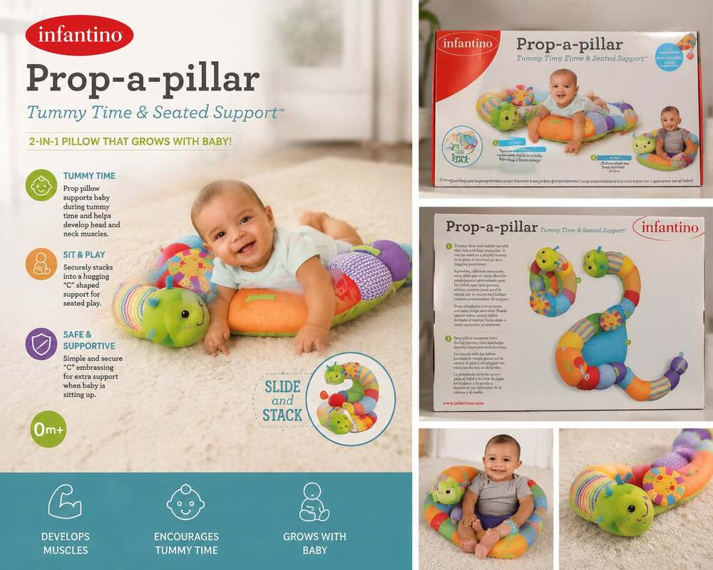 Infantino Prop-a-pillar Tummy Time & Seated Support Pillow
